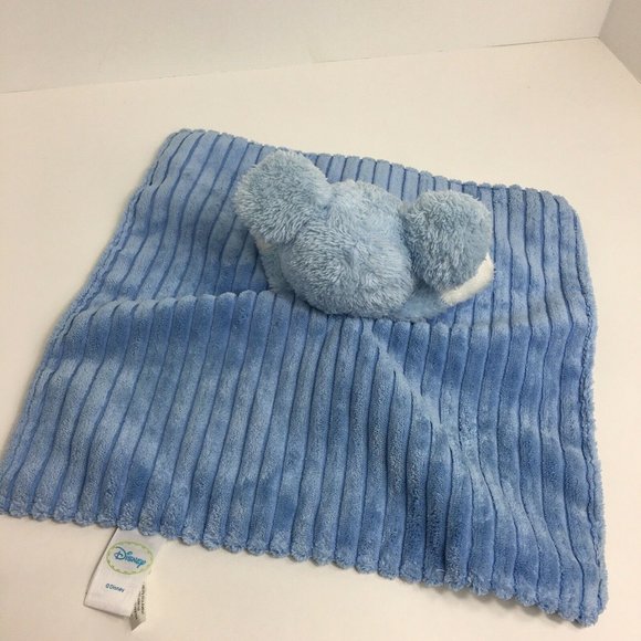 Disney My First Mickey Mouse Blue Plush Lovey Security Blanket Rattle Corduroy - Picture 6 of 12